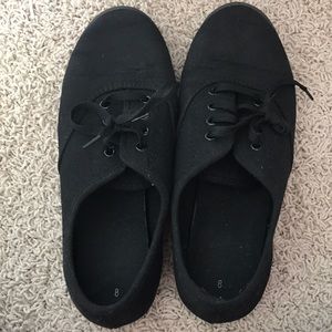 Black off-brand vans